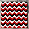 Wall art and Canvas artwork, Red, Black, and White Chevron, Clean