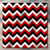 Wall art and Canvas artwork, Red, Black, and White Chevron, Stain
