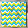Wall art and Canvas artwork, Sky Blue, Yellow, and White Chevron, Stain