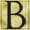 Canvas artwork monogram wall art letter B beige & black