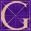 Canvas artwork monogram wall art letter G purple