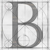 Canvas artwork monogram wall art letter B silver & gray