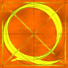 Canvas artwork monogram wall art letter Q orange & yellow
