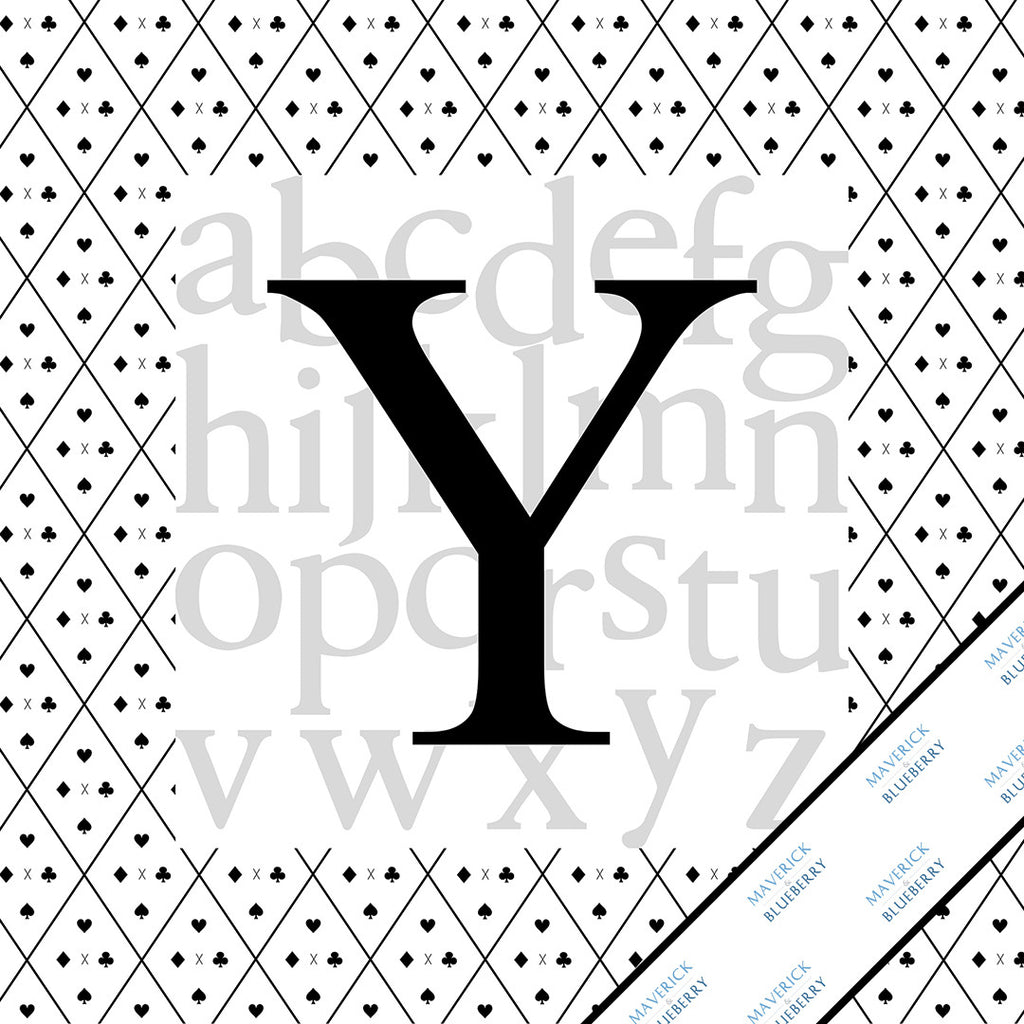 Letter Y Monogram Print