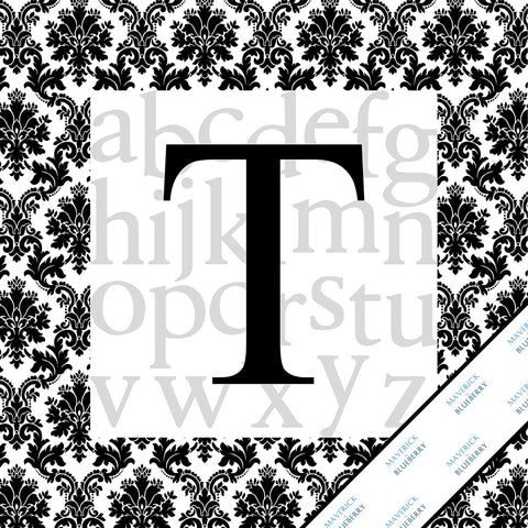 Letter T Monogram Print