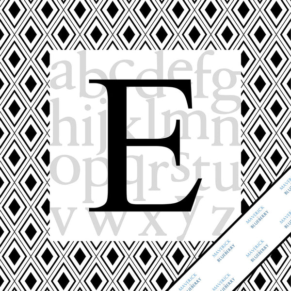 Letter E Monogram Print