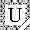 Letter U Monogram Print