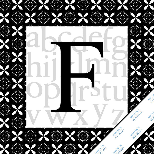 Letter F Monogram Print