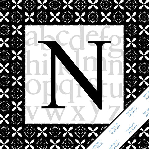 Letter N Monogram Print