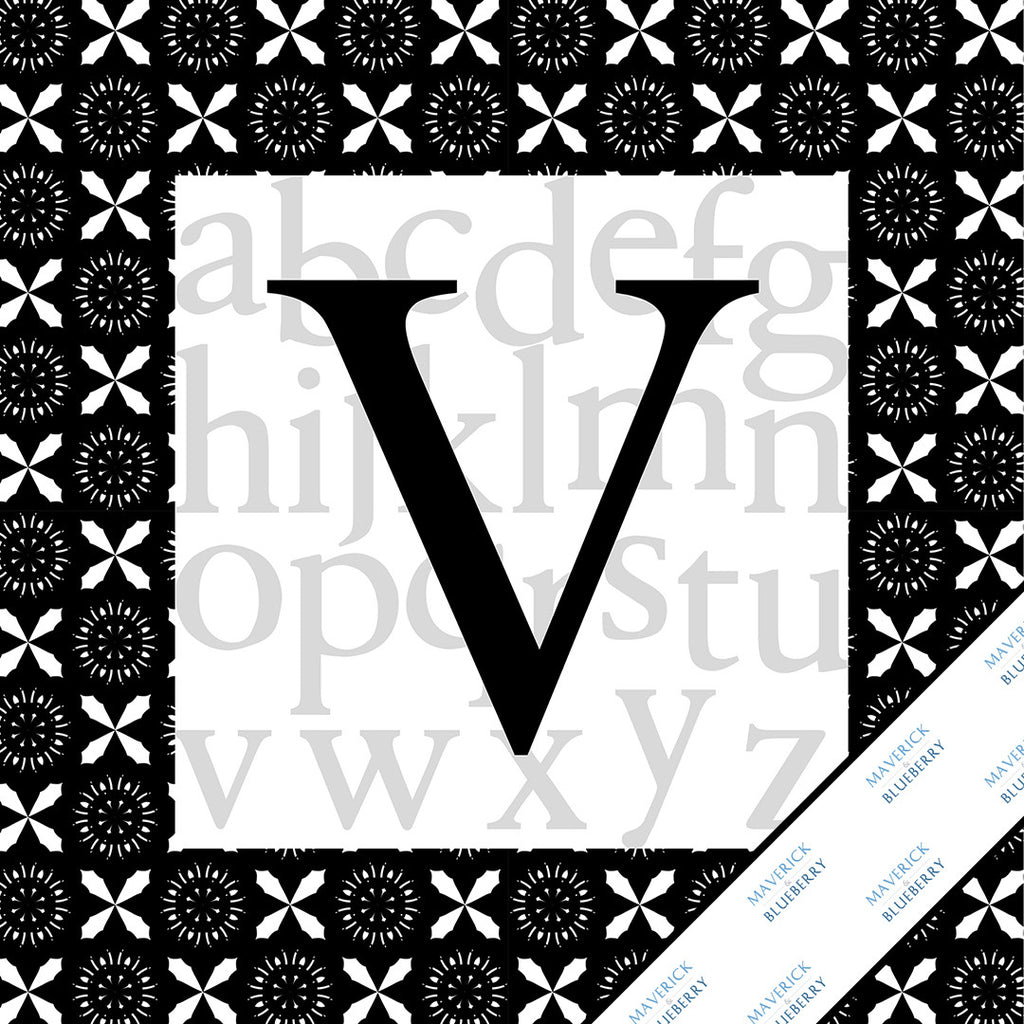 Letter V Monogram Print