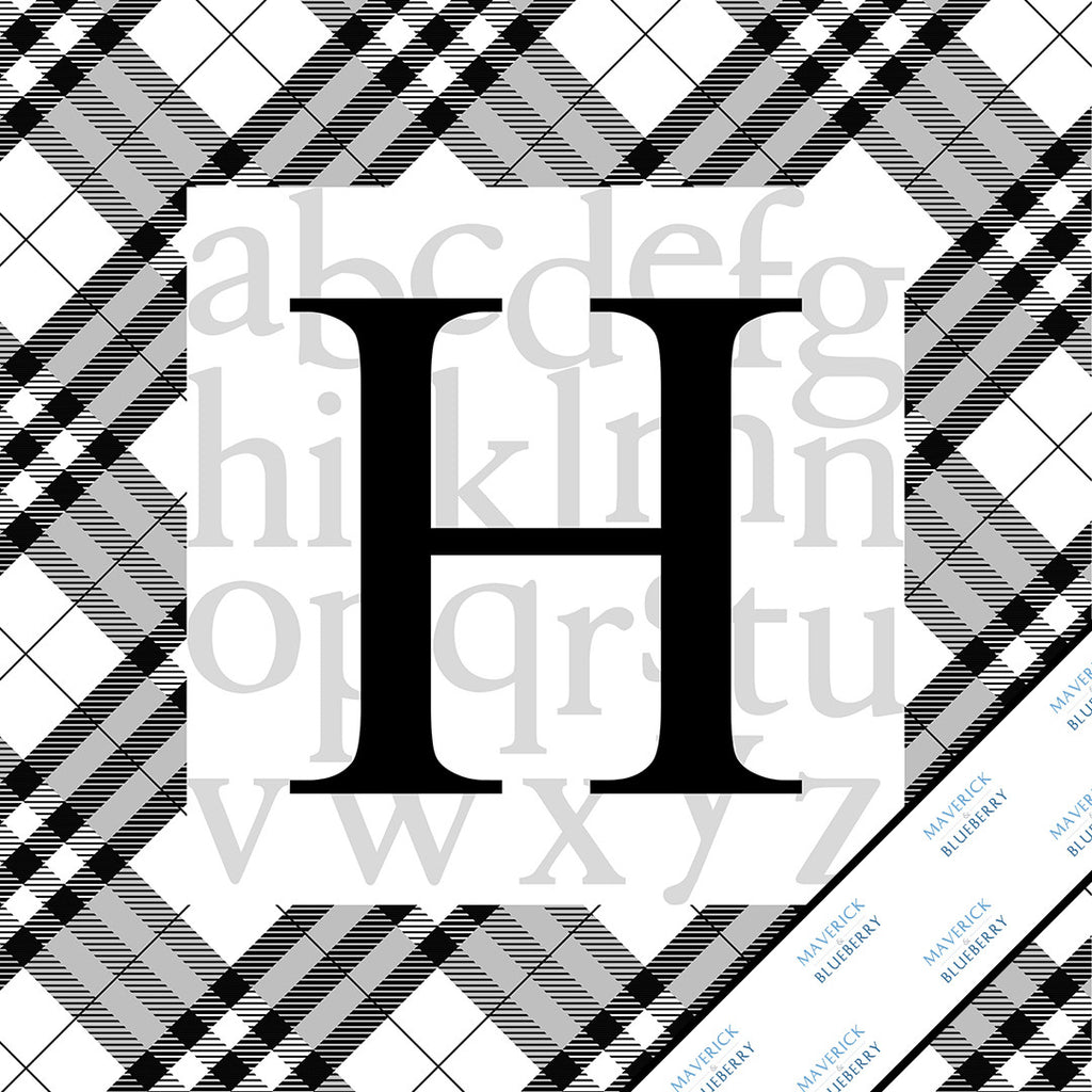 Letter H Monogram Print