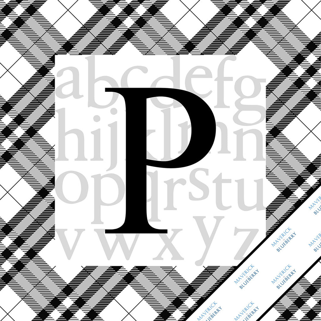 Letter P Monogram Print