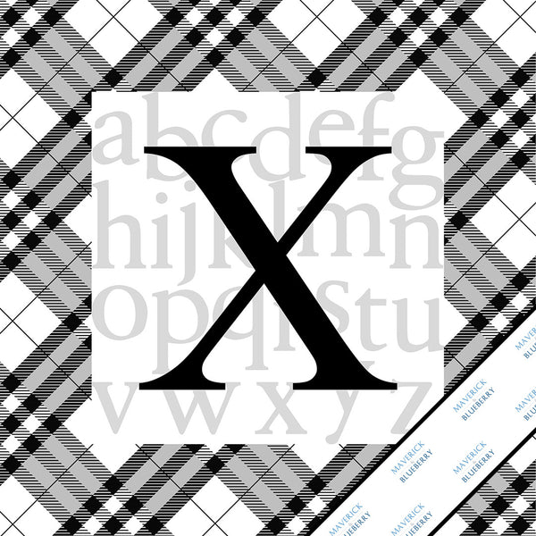 Letter X Monogram Print