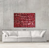 No Way Out sample canvas art on a wall with sofa