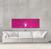 Yatii water lily sample canvas art on a wall with sofa