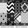 Border options for White Canvas Mini Prints