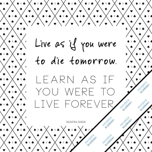 Inspirational & motivational silver metallic print with decorative border