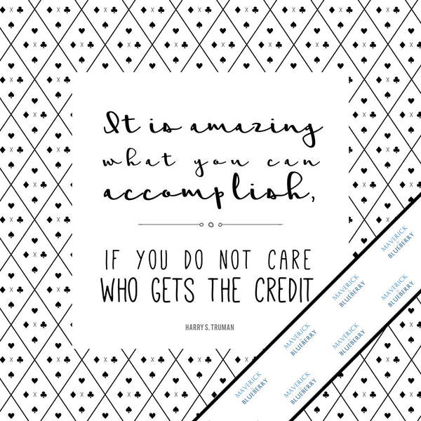 Inspirational & motivational silver metallic print with decorative border