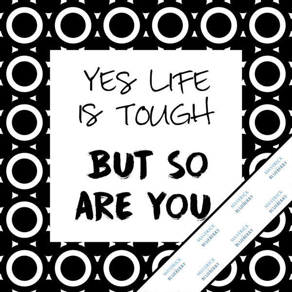 Inspirational & motivational silver metallic print with decorative border